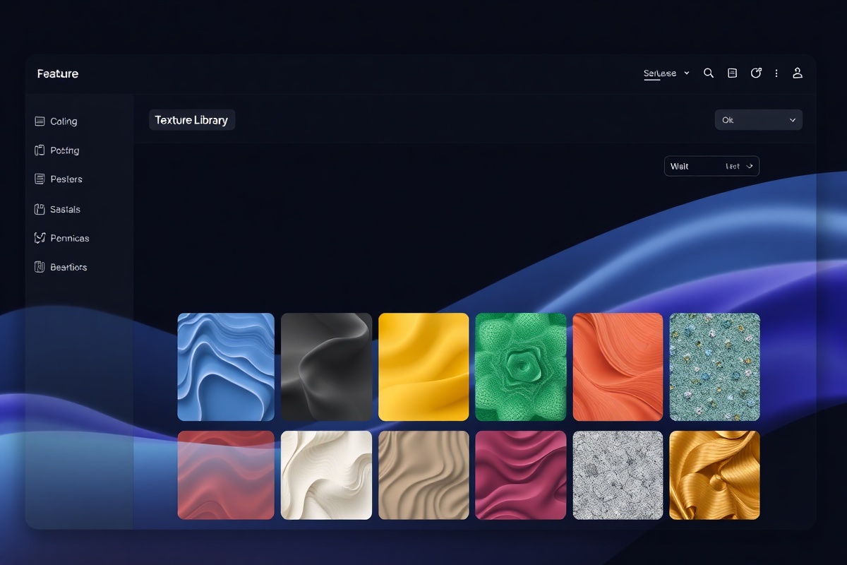 GrainStack dashboard interface displaying texture channels, tiling previews, and export configuration